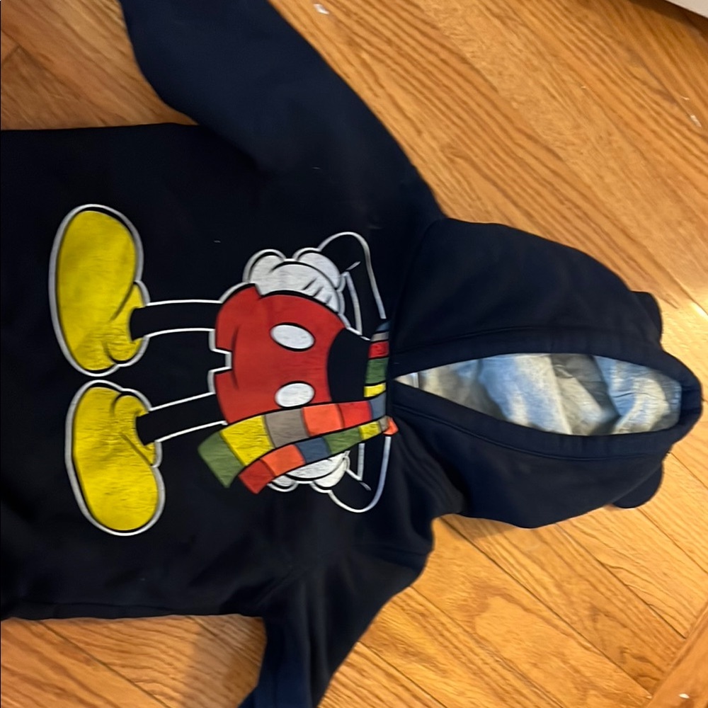 Black Hoodie with Cartoon Character Design